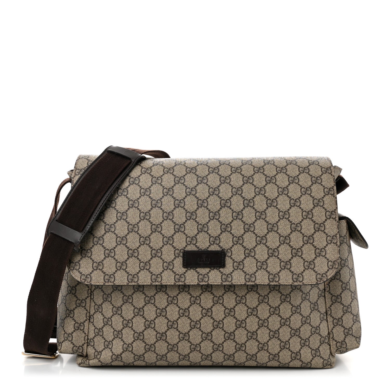 Gucci GG Plus Monogram Messenger Diaper Bag Dark Brown 1 of 14