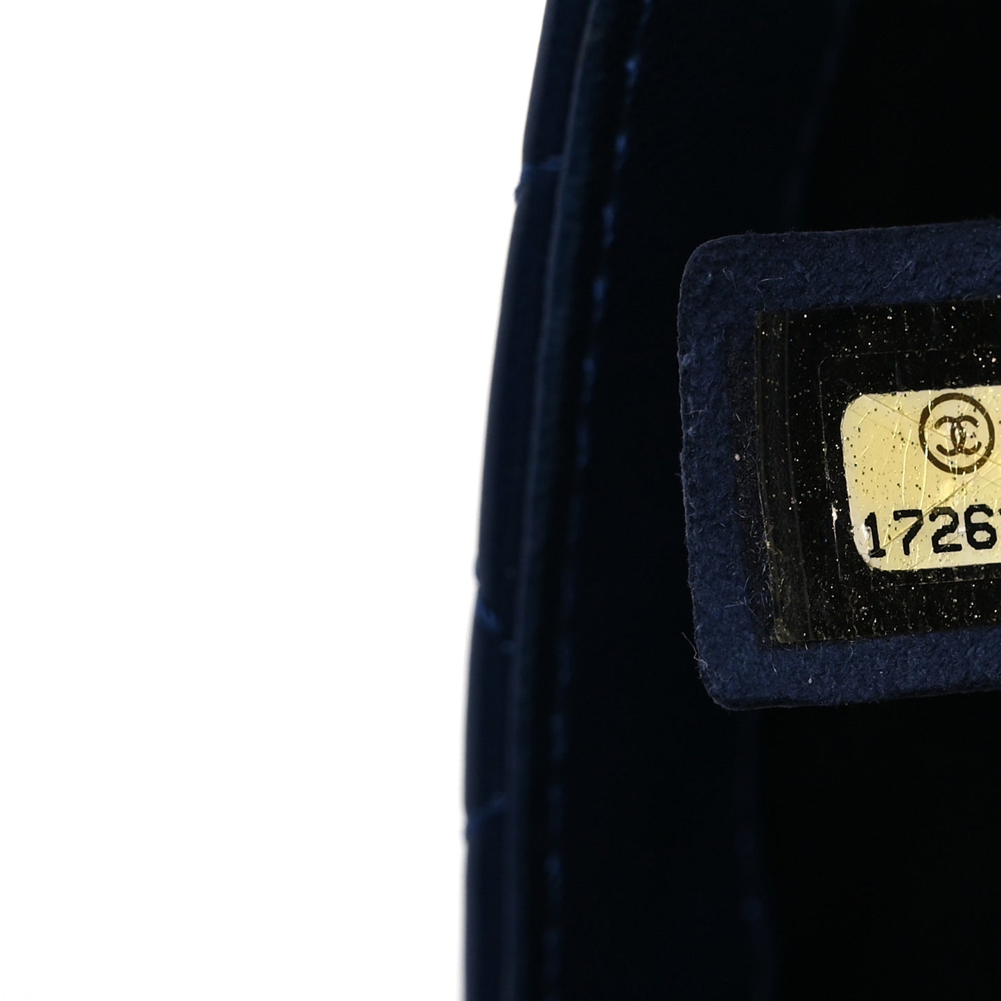 Lambskin Quilted Strass Flap Dark Blue