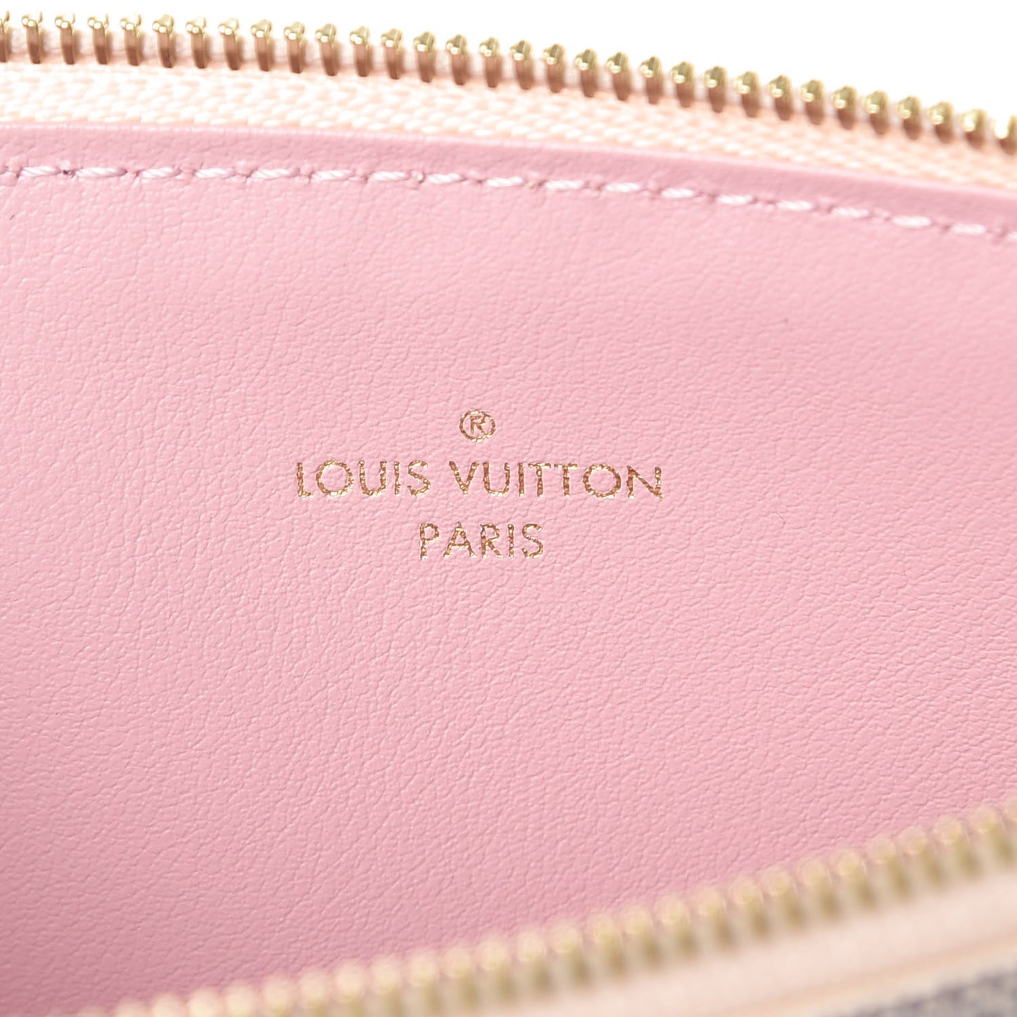 Damier Azur Felicie Chain Wallet Zippered Insert Rose Ballerine