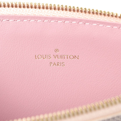 Louis Vuitton Damier Azur Felicie Chain Wallet Zippered Insert Rose Ballerine 6 of 6