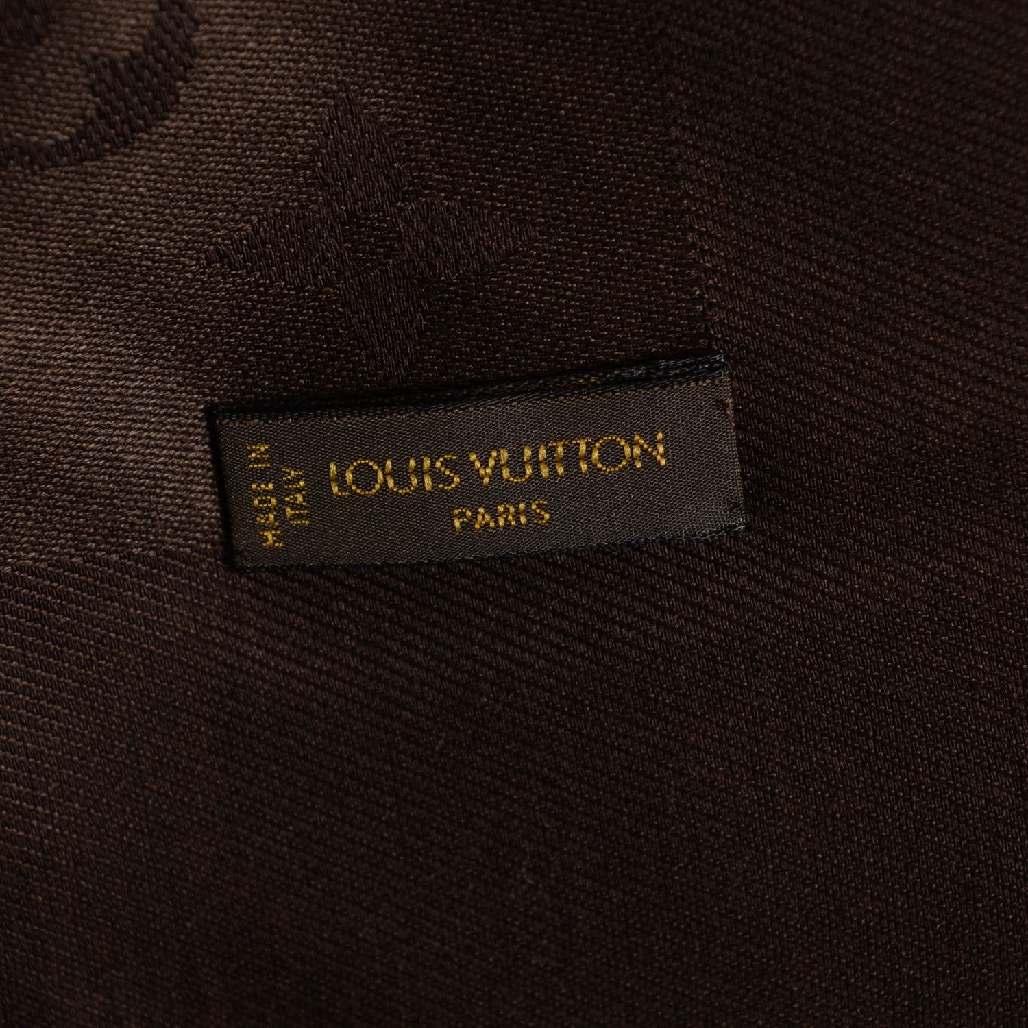 Louis Vuitton Silk Wool Monogram Denim Shawl Chocolate 5 of 5