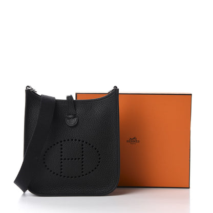 Hermes Taurillon Clemence Evelyne TPM Black 11 of 11