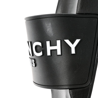 Givenchy Rubber Logo Pool Slide Sandals 39 Black 10 of 11