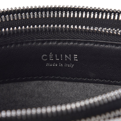 Celine Cotton Canvas Large Trio Crossbody Bag Black White 8 of 11