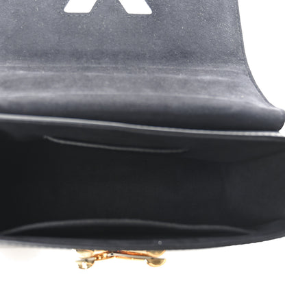 Louis Vuitton Calfskin Monogram Braided Twist Shoulder Bag MM Black 5 of 9