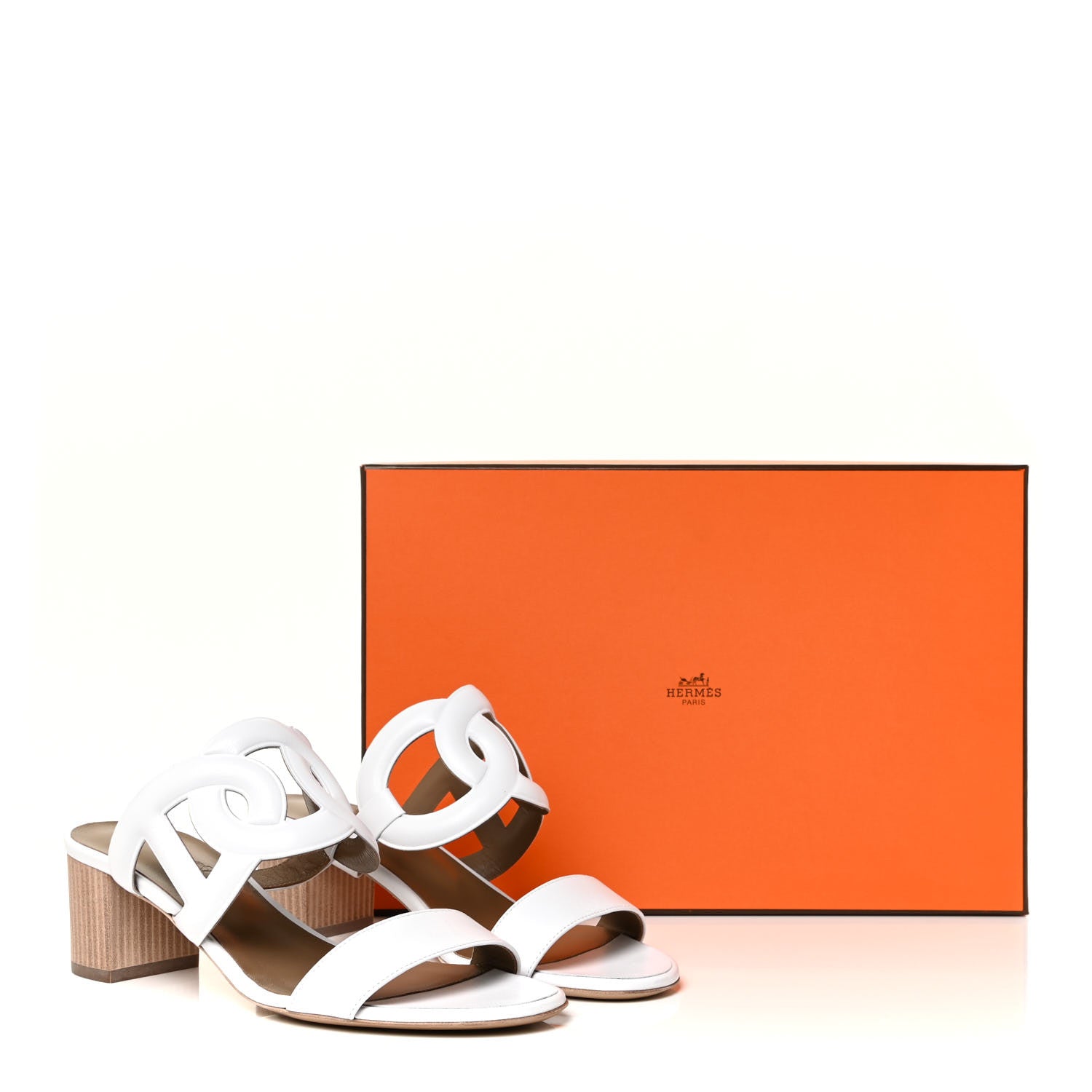 Hermes Nappa Bikini Sandals 37.5 White 14 of 14
