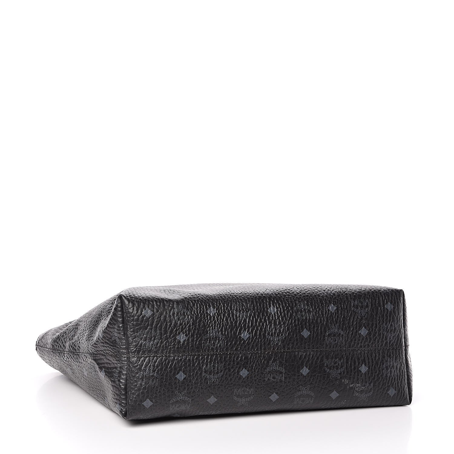 MCM Visetos Medium Anya Shopper Tote Black 4 of 19