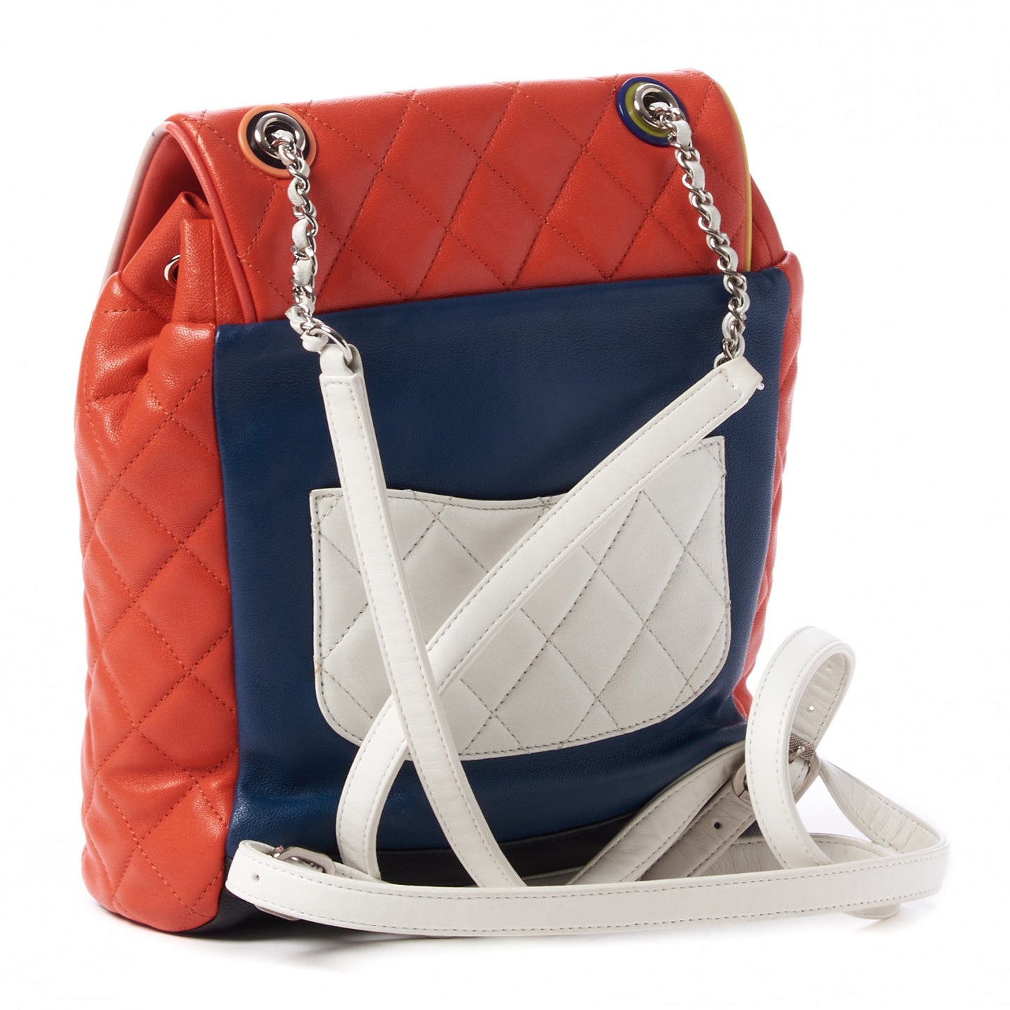 Lambskin Quilted Small Cuba Urban Spirit Backpack Orange