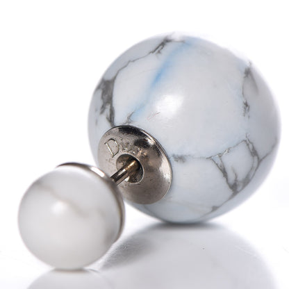 Christian Dior Palladium Mise En Dior Tribal Earrings White 4 of 5