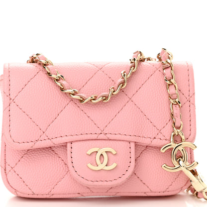 Chanel Caviar Quilted Mini Chain Belt Bag Light Pink 9 of 12