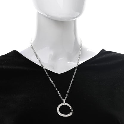Bulgari 18K White Gold Diamond BVLGARI BVLGARI Circle Pendant Necklace 2 of 8