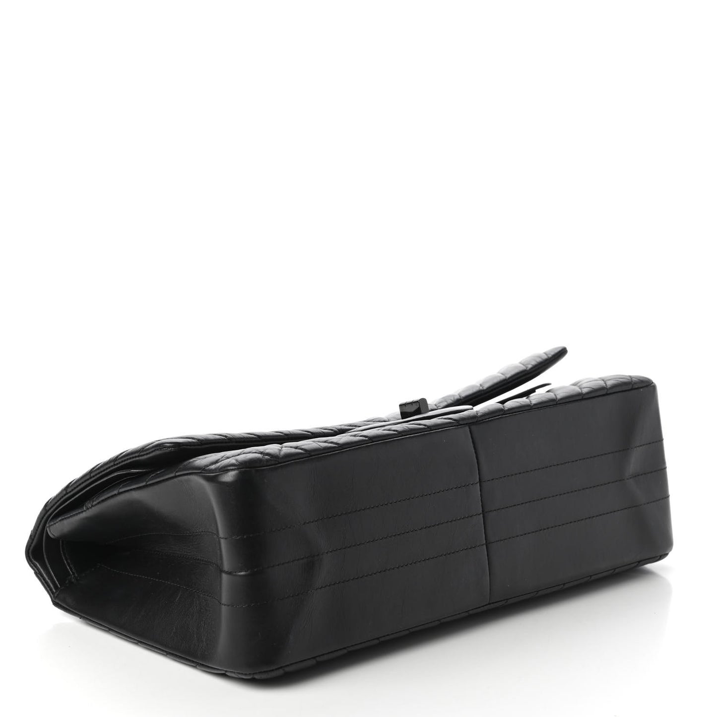 Aged Calfskin Chevron Quilted 2.55 Reissue 226 So Black