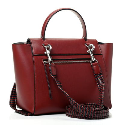 Celine Smooth Calfskin Micro Bi-Color Braided Belt Bag Red Wood 2 of 4