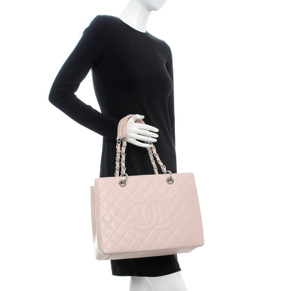 Chanel Caviar Quilted Grand Shopping Tote GST Light Pink 2 of 8
