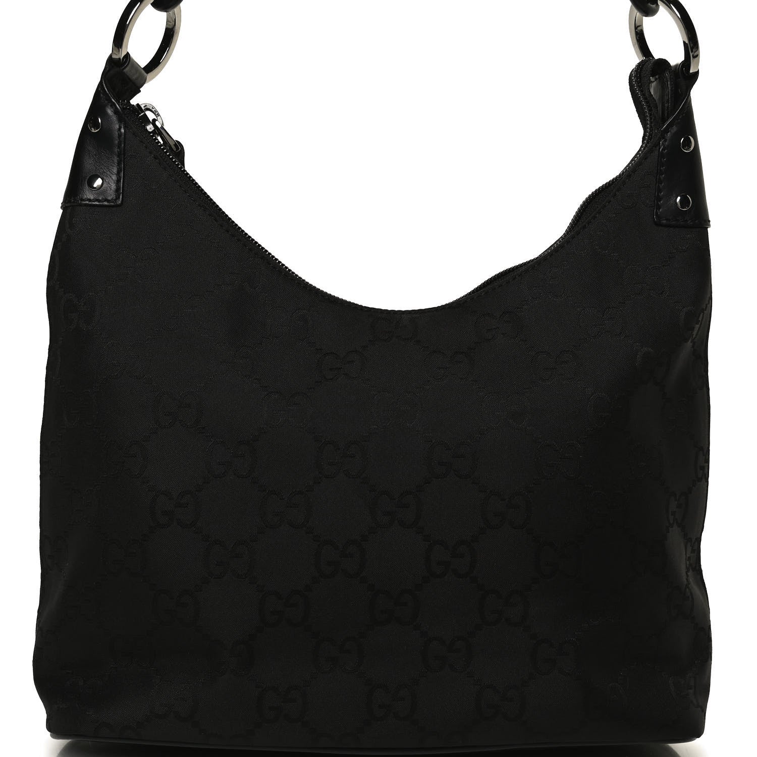 Gucci Nylon Monogram Small Hobo Black 7 of 9