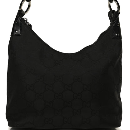 Gucci Nylon Monogram Small Hobo Black 7 of 9