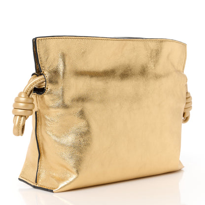 Loewe Metallic Calfskin Mini Chain Flamenco Knot Clutch Gold 3 of 10