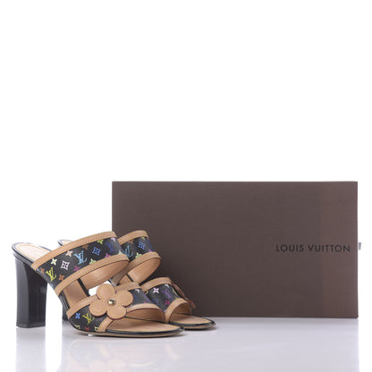 Louis Vuitton Monogram Multicolor Sandals 38.5 Black 12 of 12