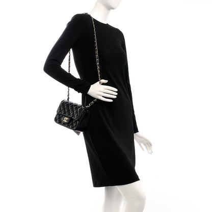 Chanel Lambskin Quilted Mini Square Flap Black 2 of 8