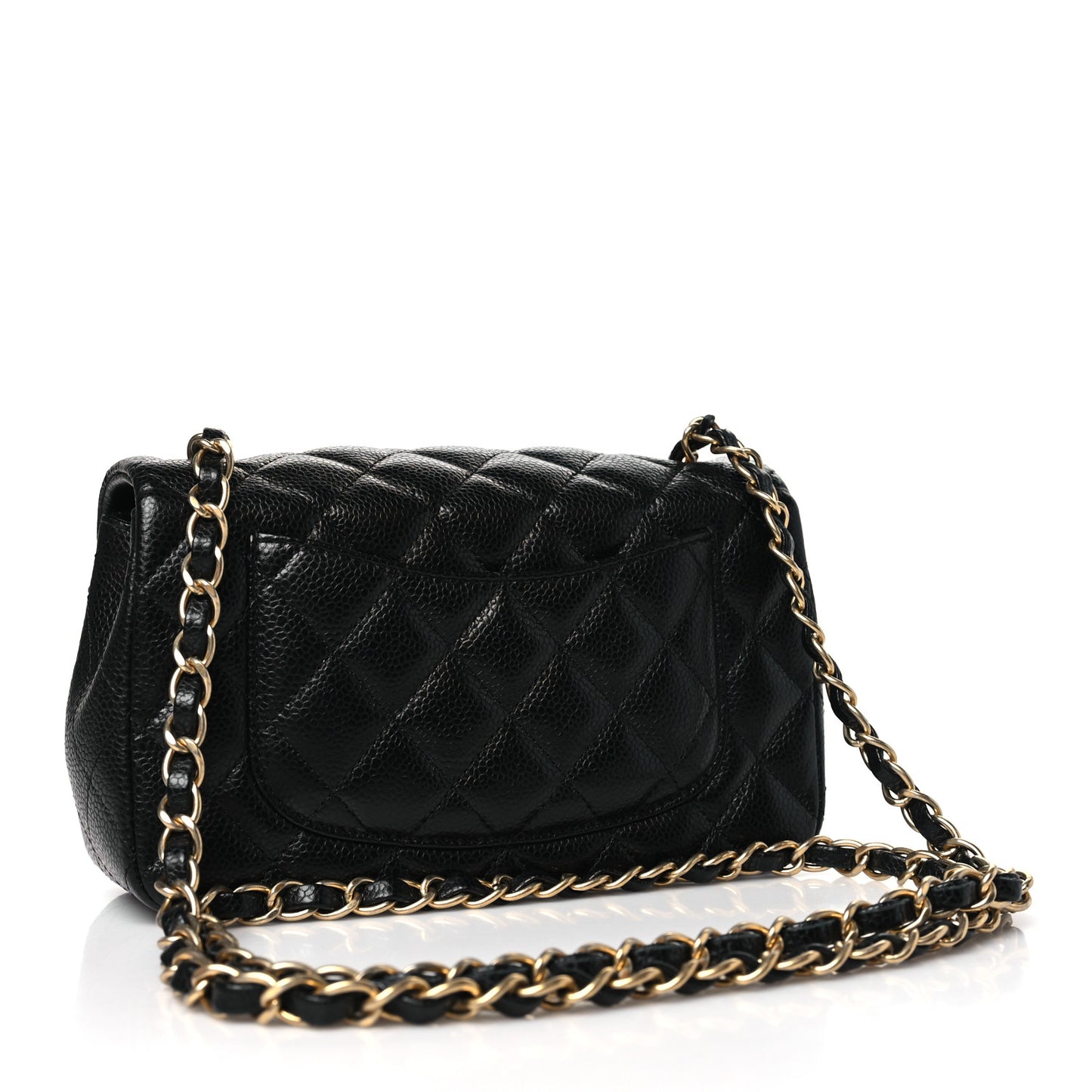 Caviar Quilted Mini Rectangular Flap Black