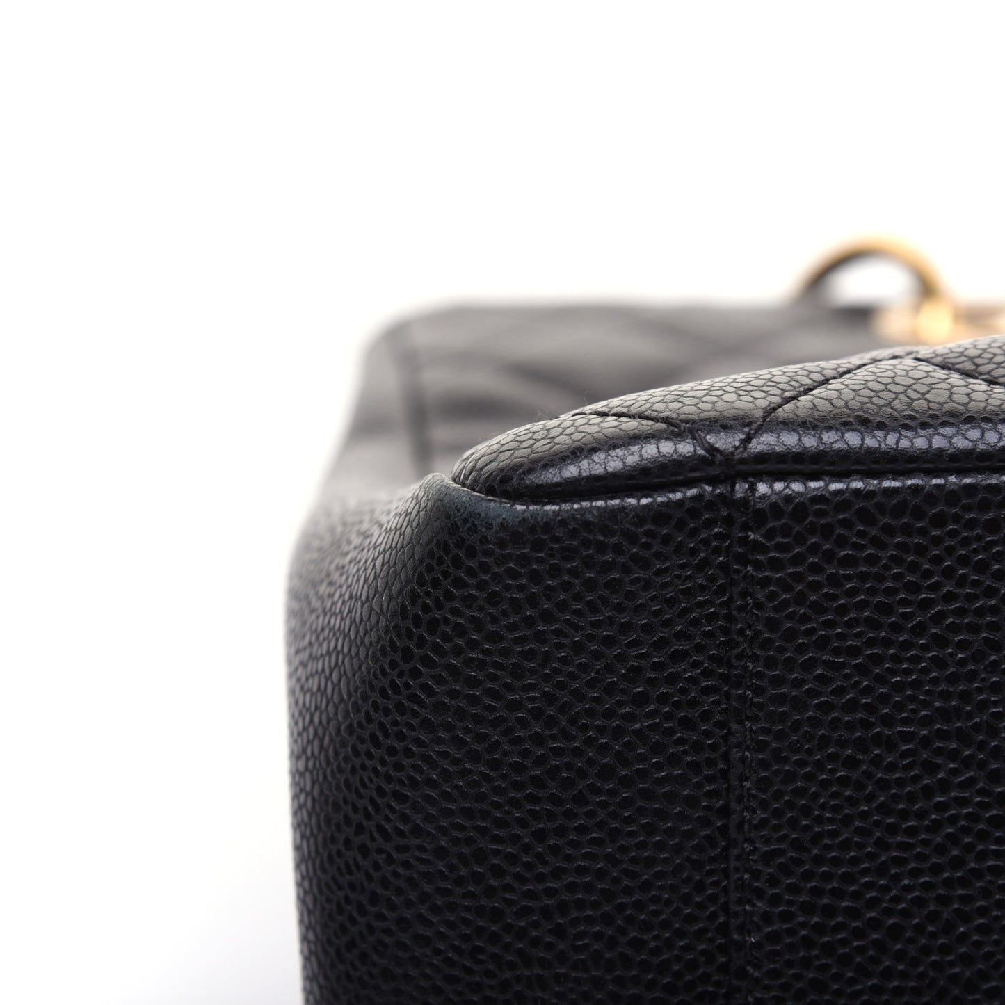 Caviar Quilted Grand Shopping Tote GST Black