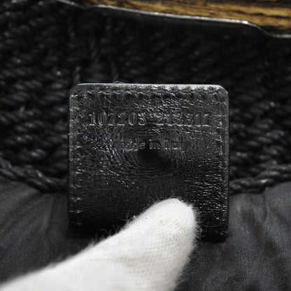 Saint Laurent Woven Straw Mombasa Black 9 of 9