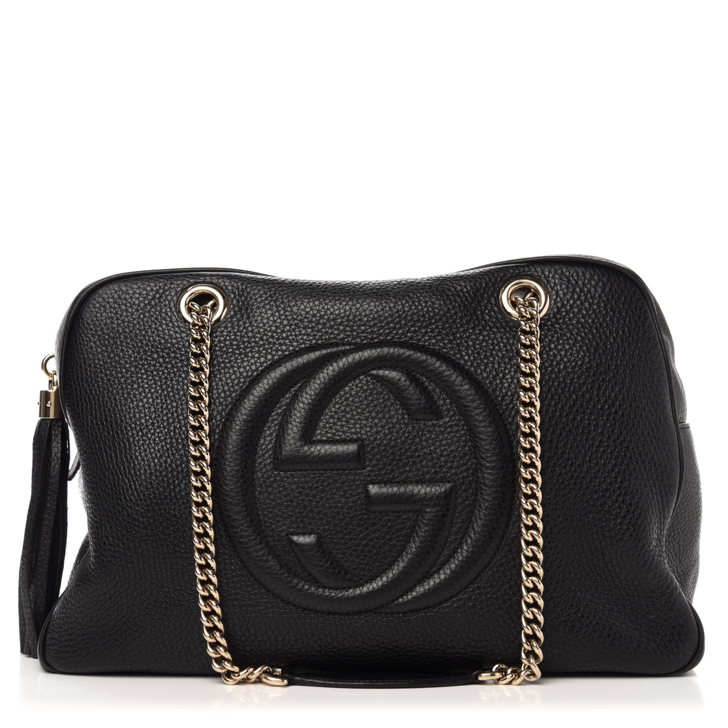 Gucci Pebbled Calfskin Medium Soho Bowler Black 1 of 14