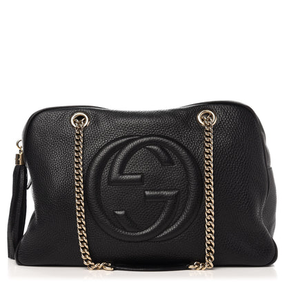 Gucci Pebbled Calfskin Medium Soho Bowler Black 1 of 14