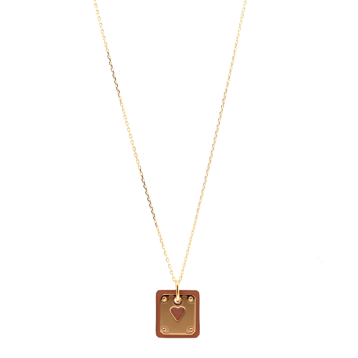 Hermes Swift As De Coeur Necklace Gold 1 of 3