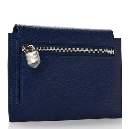 Hermes Epsom Kelly Pocket Compact Wallet Bleu Saphir 3 of 9