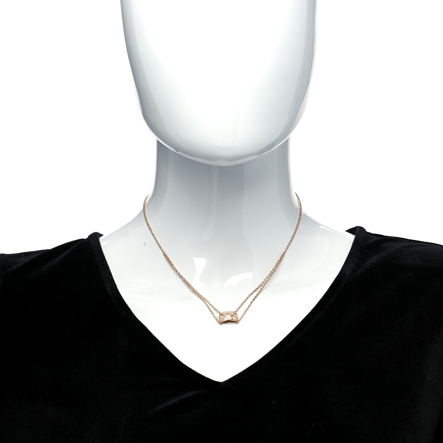 18K Beige Gold Coco Crush Pendant Necklace