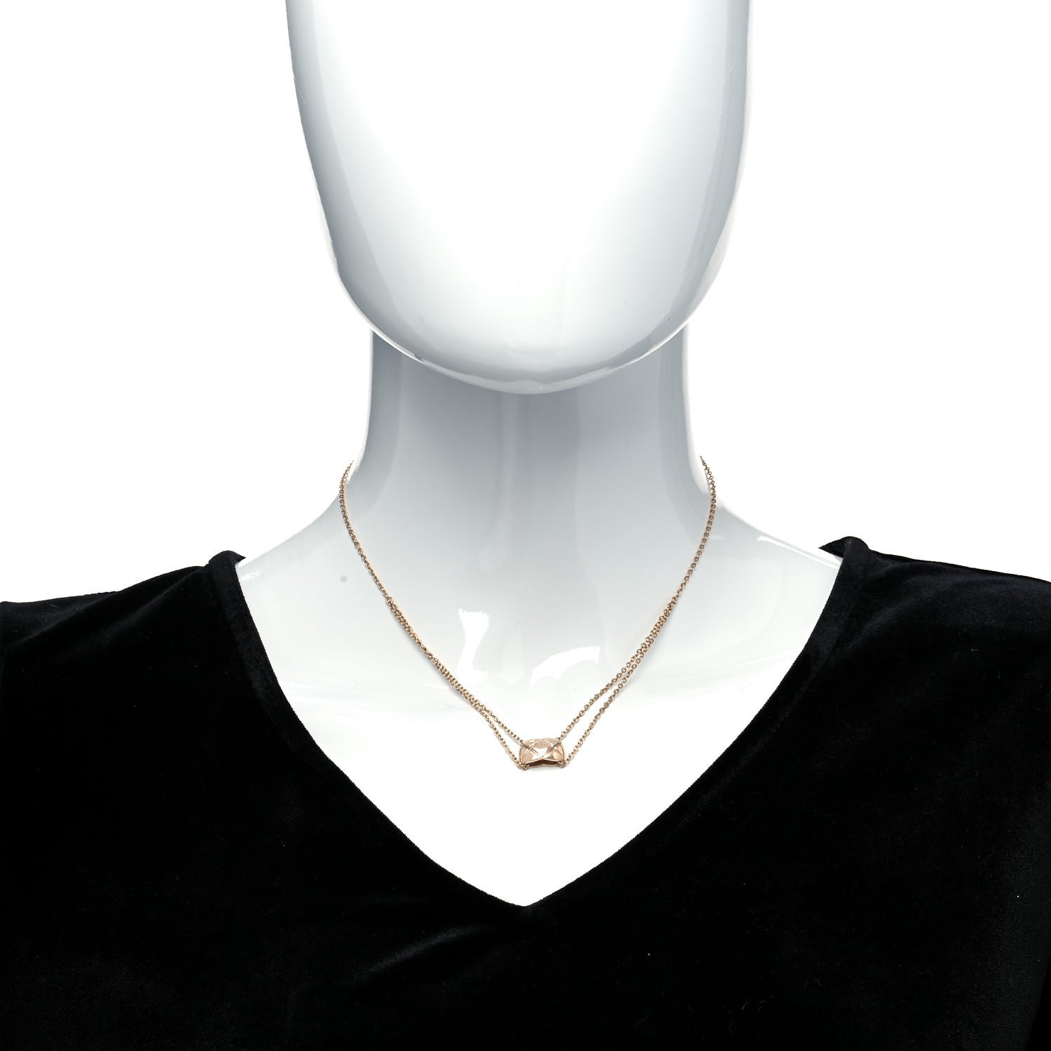 Chanel 18K Beige Gold Coco Crush Pendant Necklace 2 of 6