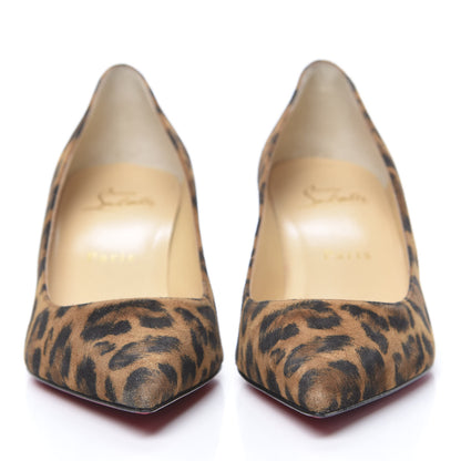 Christian Louboutin Veau Velours Kate 55 Pumps 36 Leopard 2 of 8