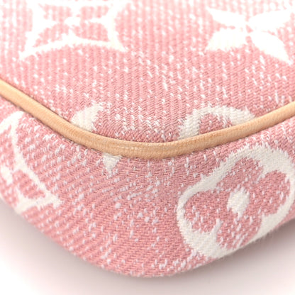 Louis Vuitton Denim Jacquard Monogram Micro Pochette Accessories Rose 7 of 8