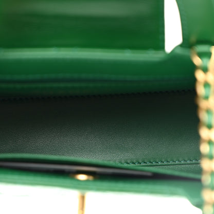 Chanel Shiny Aged Calfskin Quilted Nano Kelly Shopper Green 5 of 10