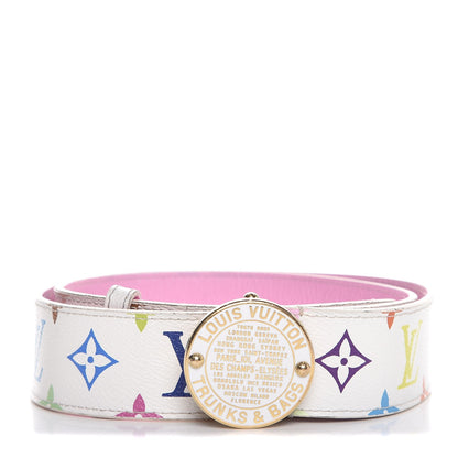 Louis Vuitton Monogram Multicolor Trunks and Bags Belt 90 36 White 1 of 9