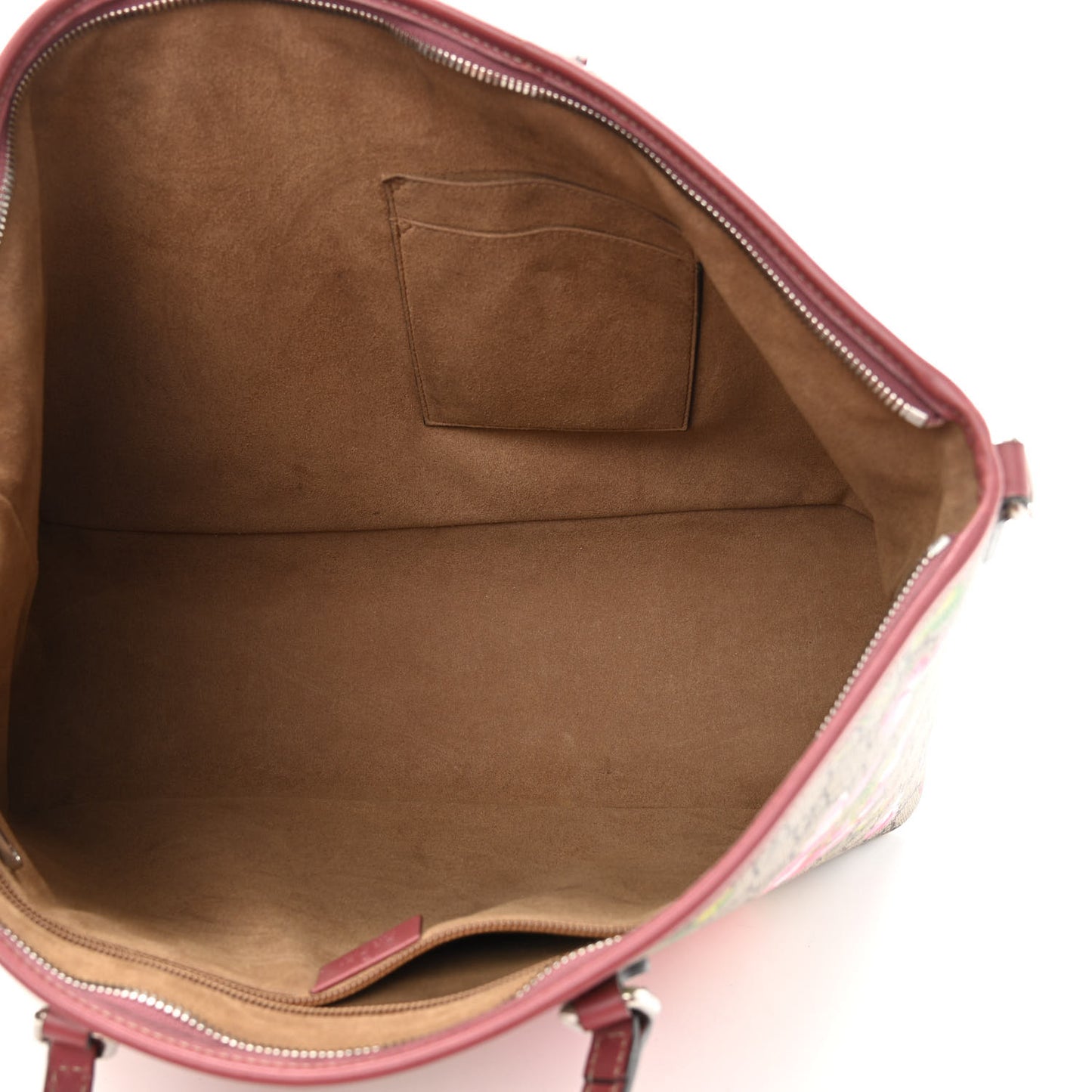 GG Supreme Monogram Blooms Medium Zippered Tote Beige Multicolor Dry Rose