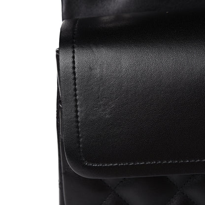Chanel Lambskin Quilted Jumbo Double Flap Black 10 of 19