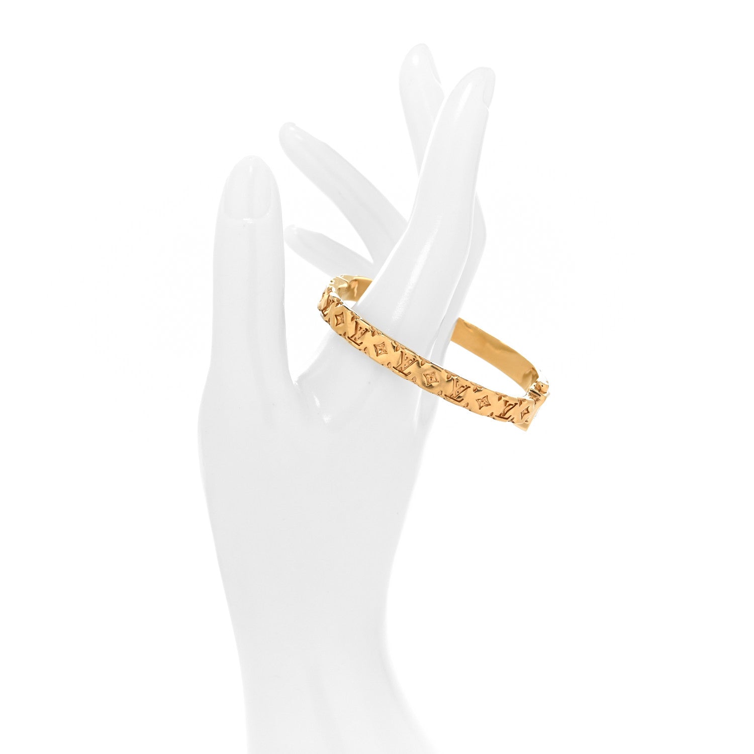 Louis Vuitton Palladium Pillow Nanogram Cuff S Gold 2 of 6