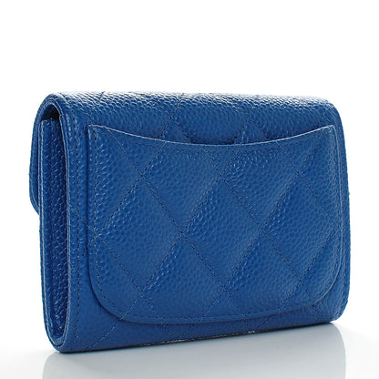 Chanel Caviar Quilted Card Holder Blue 3 of 7