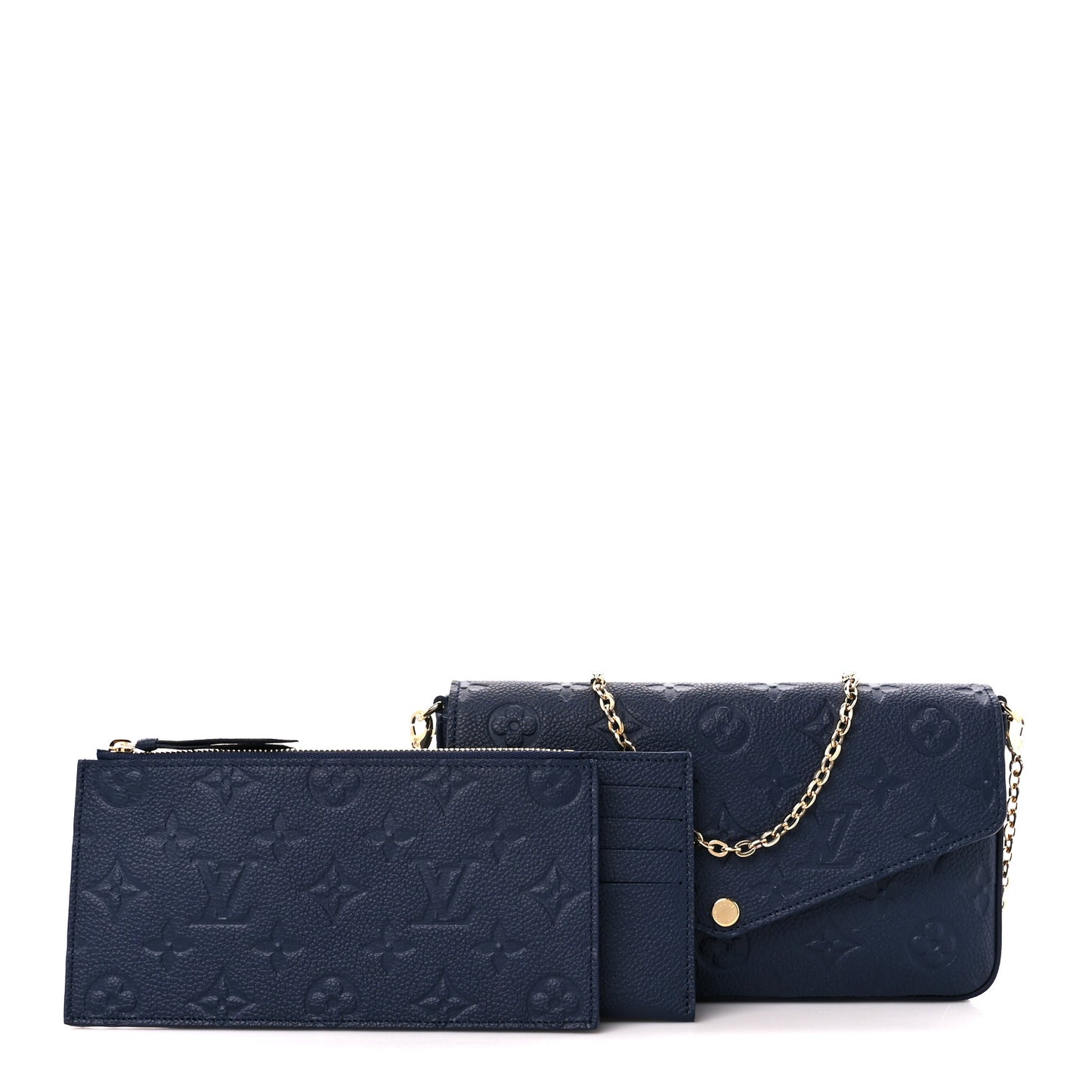 Empreinte Pochette Felicie Chain Wallet Navy