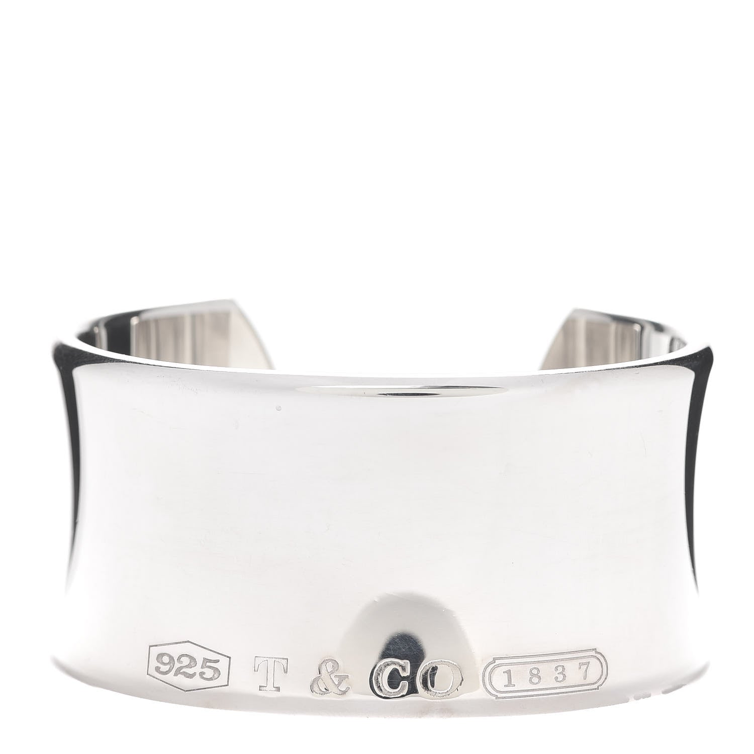 Tiffany Sterling Silver Wide 1837 Cuff Bracelet 1 of 5