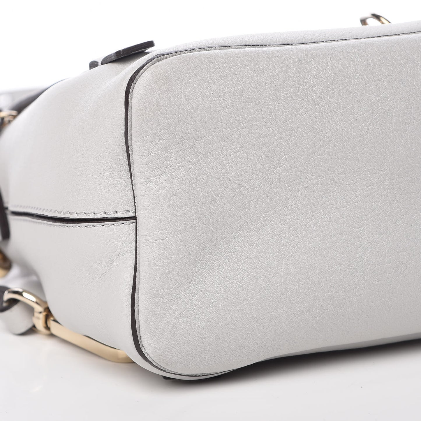 Suede Calfskin Mini Faye Backpack Airy Grey
