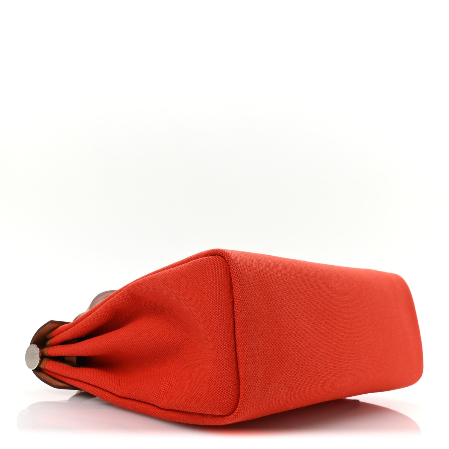 Hermes Vache Hunter Toile Herbag Zip Retourne 31 PM Orange Mecano Fauve 5 of 12