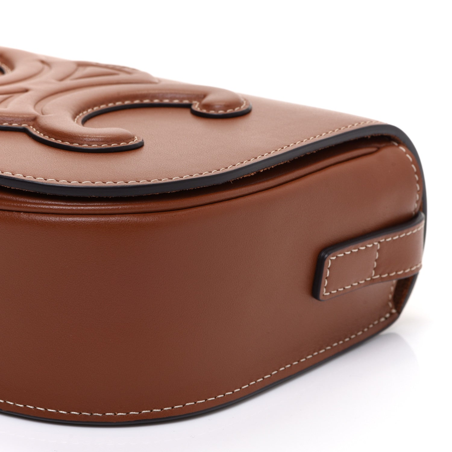 Celine Smooth Calfskin Cuir Triomphe Folco Crossbody Bag Tan 12 of 12