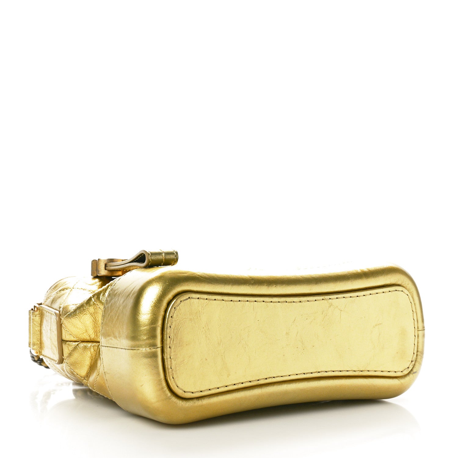 Chanel Metallic Aged Calfskin Quilted Small Gabrielle Hobo Gold 4 of 9