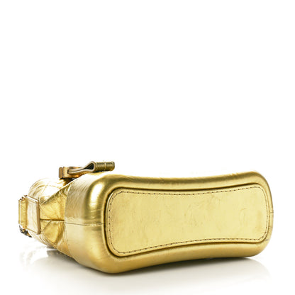 Chanel Metallic Aged Calfskin Quilted Small Gabrielle Hobo Gold 4 of 9