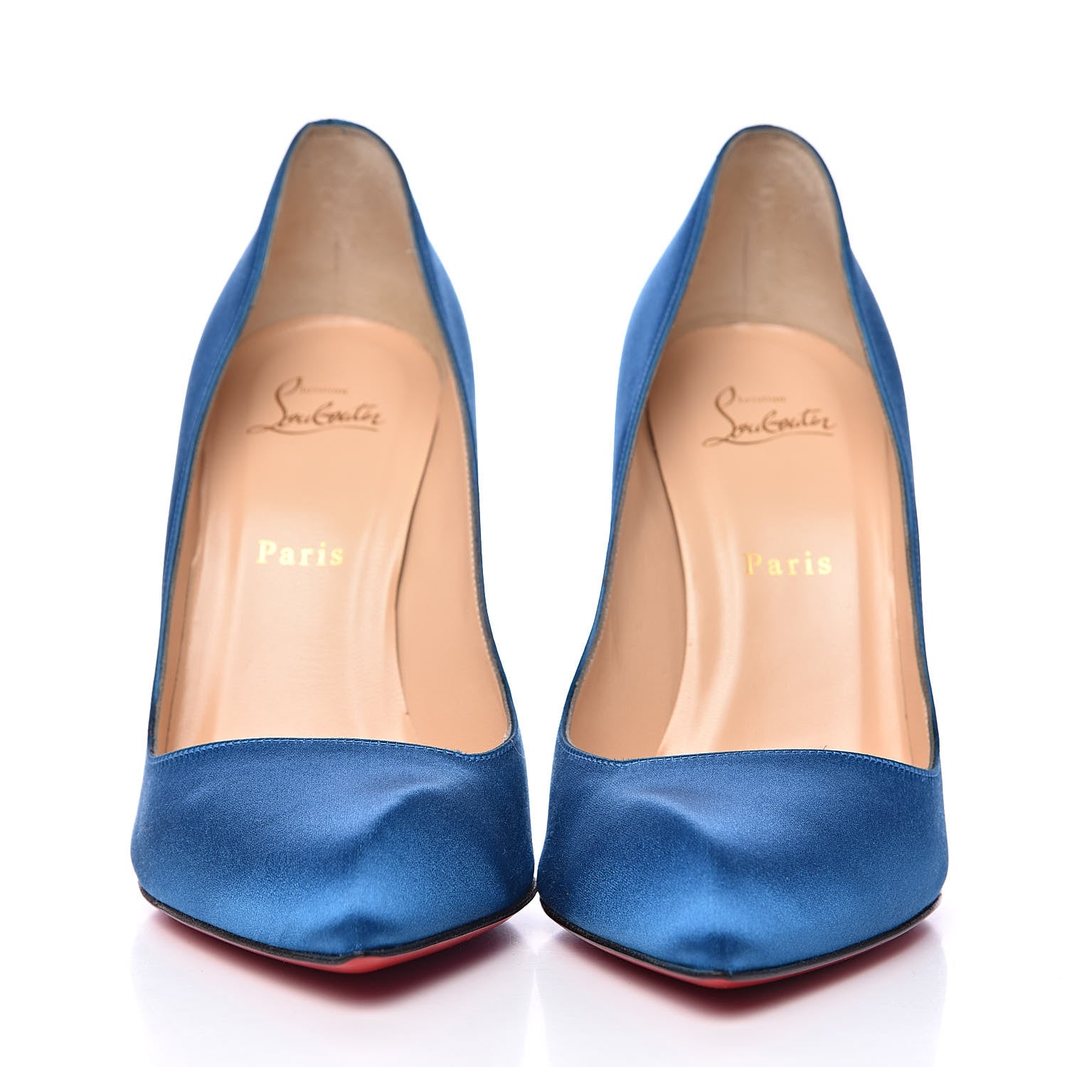 Christian Louboutin Satin Corneille 100 Pumps 40 Positano 2 of 9