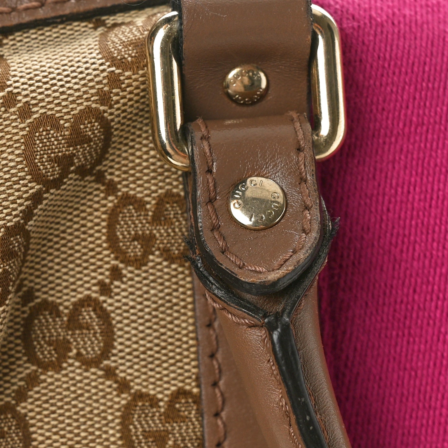 Monogram Vintage Web Medium Boston Purple Brown