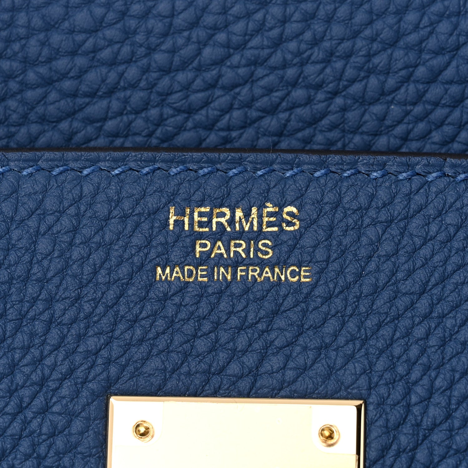 Hermes Togo Birkin 30 Bleu Tie 6 of 11